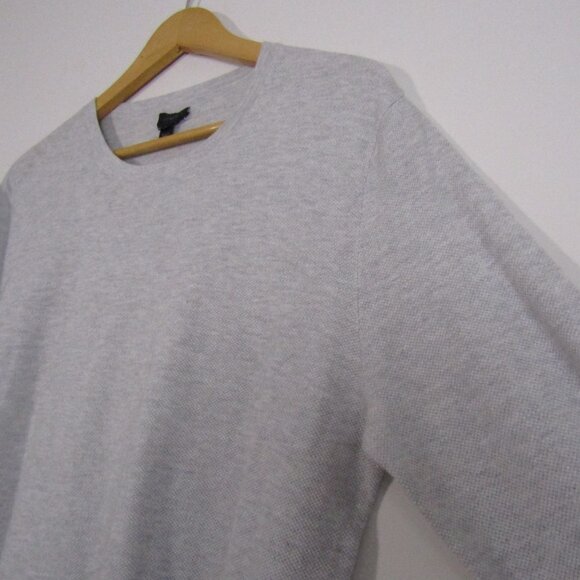 J Crew Men's Thermal Top Gray Medium Minimalist Capsule Wardrobe Preppy Casual - Picture 5 of 10